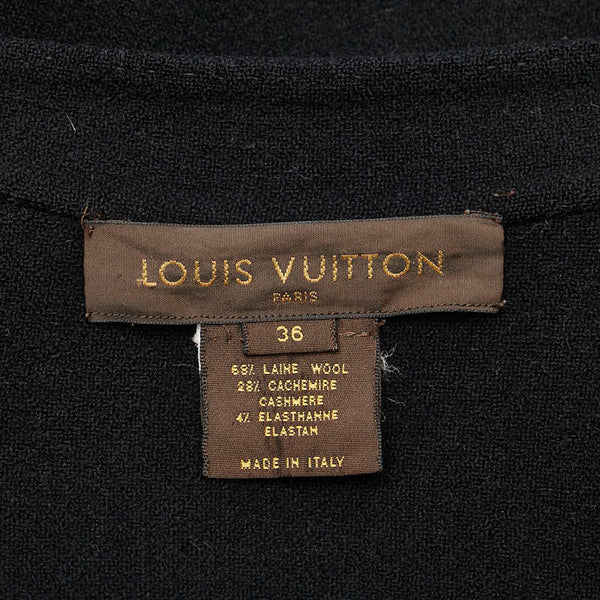 ルイ ヴィトン ジップアップブルゾン サイズ：36 ブラック ウール カシミヤ レディース LOUIS VUITTON 【中古】