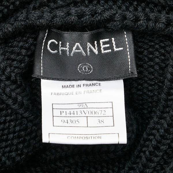 シャネル ニット セーター タートルネック サイズ：38 P14413V00672 ブラック ウール レディース CHANEL 【中古】