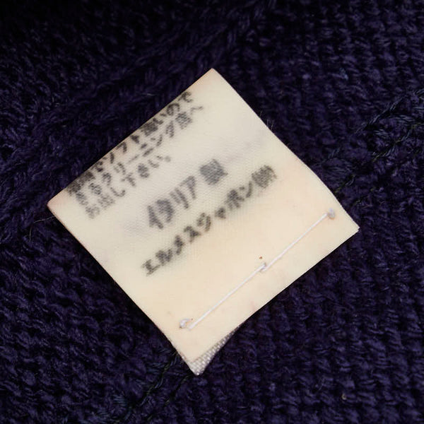 エルメス バイカラー ニット セーター モックネック サイズ：M ライトパープル ネイビー シルク メンズ HERMES 【中古】