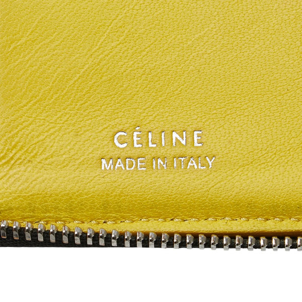 セリーヌ 二つ折り財布 ブラック レザー レディース CELINE 【中古】