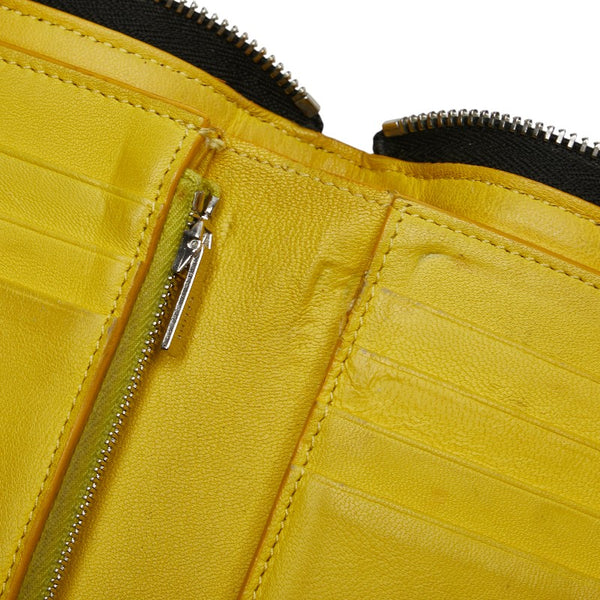 セリーヌ 二つ折り財布 ブラック レザー レディース CELINE 【中古】