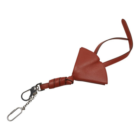 セリーヌ バッグチャーム キーホルダー ブラウン レザー レディース CELINE 【中古】