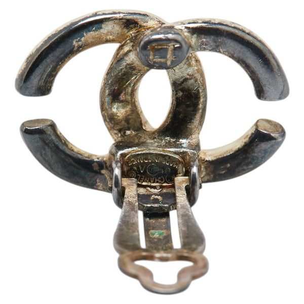 シャネル ココマーク イヤリング ホワイト メッキ レディース CHANEL 【中古】