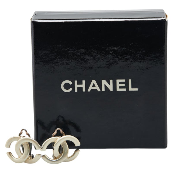 シャネル ココマーク イヤリング ホワイト メッキ レディース CHANEL 【中古】