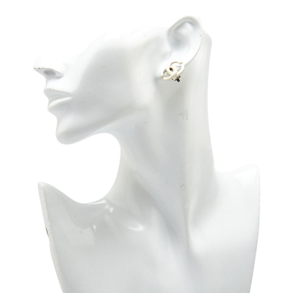 シャネル ココマーク イヤリング ホワイト メッキ レディース CHANEL 【中古】