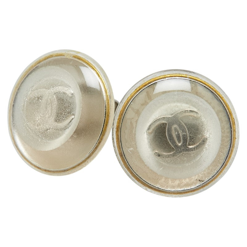 シャネル ココマーク ピアス シルバー メタル プラスチック レディース CHANEL 【中古】