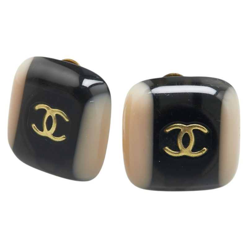 シャネル ココマーク イヤリング ゴールド ブラック ベージュ メッキ レディース CHANEL 【中古】