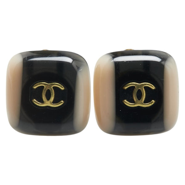 シャネル ココマーク イヤリング ゴールド ブラック ベージュ メッキ レディース CHANEL 【中古】