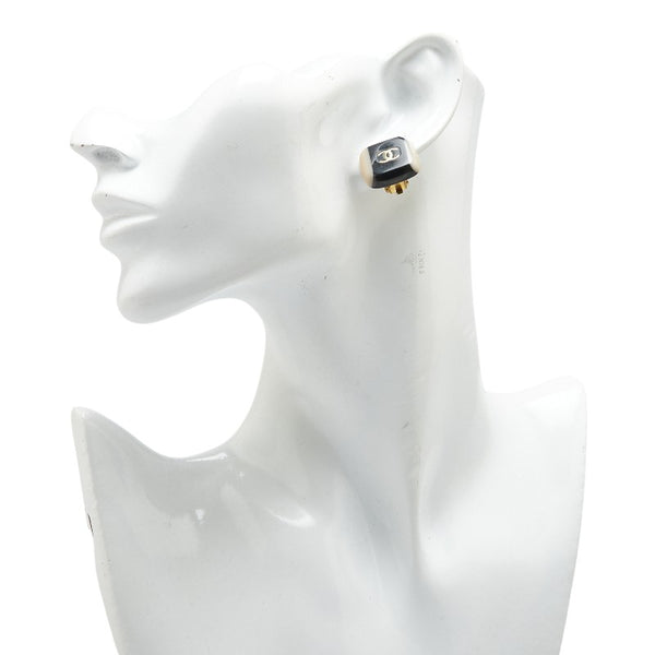 シャネル ココマーク イヤリング ゴールド ブラック ベージュ メッキ レディース CHANEL 【中古】