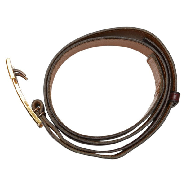 エルメス コンスタンスH ベルト ボルドー ワインレッド ボックスカーフ メンズ HERMES 【中古】