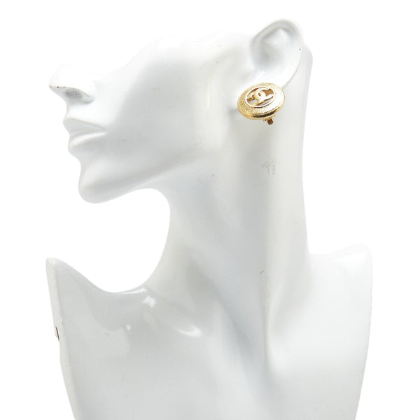 シャネル ココマーク ラウンド イヤリング ゴールド メッキ レディース CHANEL 【中古】