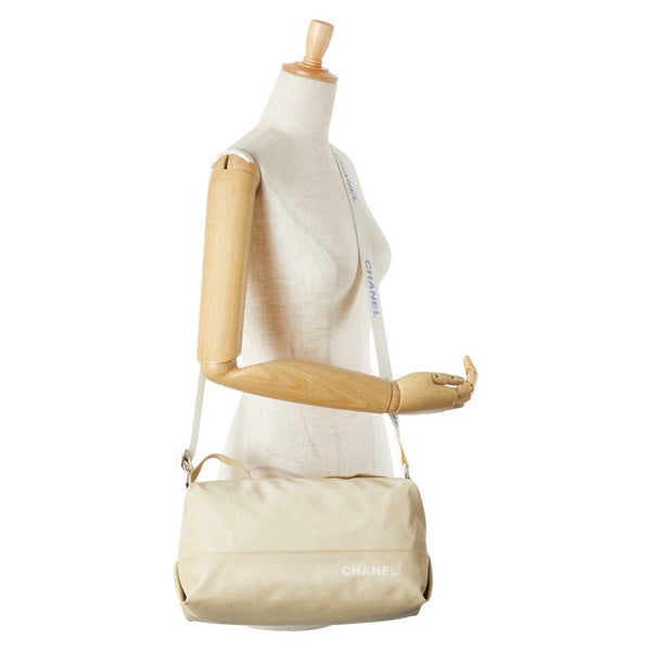 シャネル スポーツライン ハンドバッグ ショルダーバッグ ベージュ ナイロン レディース CHANEL 【中古】
