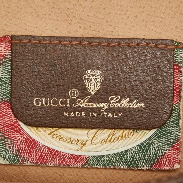 グッチ オールドグッチ GGスプリーム シェリーライン クラッチバッグ セカンドバッグ ベージュ マルチカラー PVC レザー レディース GUCCI 【中古】