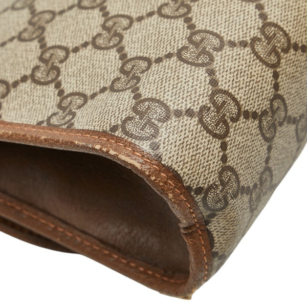 グッチ オールドグッチ GGスプリーム シェリーライン クラッチバッグ セカンドバッグ ベージュ マルチカラー PVC レザー レディース GUCCI 【中古】