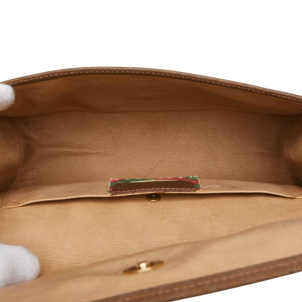 グッチ オールドグッチ GGスプリーム シェリーライン クラッチバッグ セカンドバッグ ベージュ マルチカラー PVC レザー レディース GUCCI 【中古】