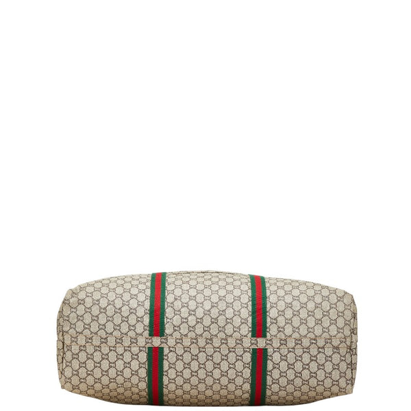 グッチ グッチプラス GGプラス ボストンバッグ ベージュ マルチカラー PVC レザー レディース GUCCI 【中古】