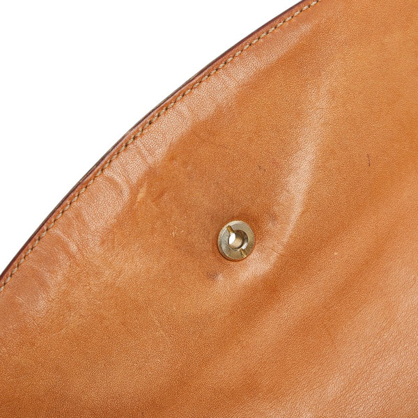 セリーヌ マカダム 斜め掛け ショルダーバッグ ブラウン PVC レザー レディース CELINE 【中古】