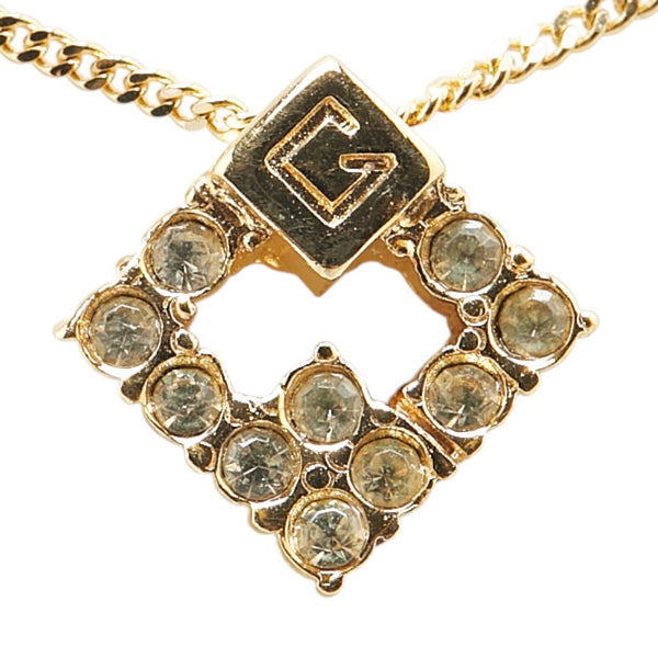 ジバンシー ヴィンテージ ラインストーン ネックレス ゴールド メッキ レディース Givenchy 【中古】