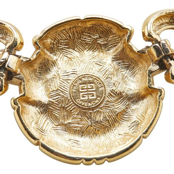 ジバンシー ヴィンテージ ロゴ パール ネックレス ゴールド メッキ レディース Givenchy 【中古】
