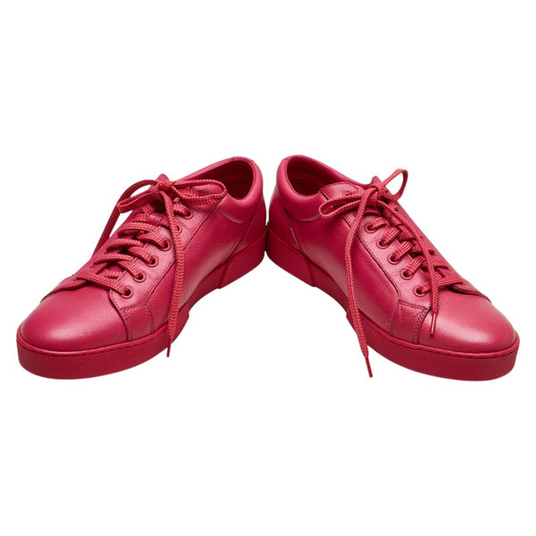 ルイ ヴィトン サークルロゴ スニーカー サイズ：6 1/2 ピンク レザー レディース LOUIS VUITTON 【中古】