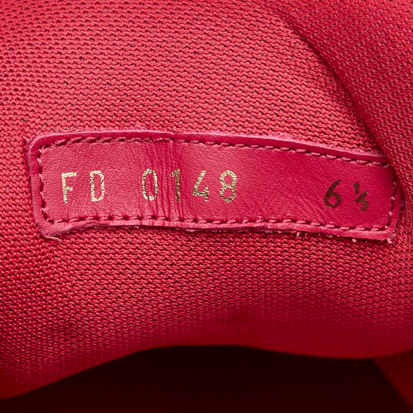 ルイ ヴィトン サークルロゴ スニーカー サイズ：6 1/2 ピンク レザー レディース LOUIS VUITTON 【中古】