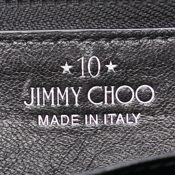 ジミーチュウ 10周年記念 スタースタッズ フィリパ ラウンドファスナー 長財布 ブラック マルチカラー レザー レディース JIMMY CHOO 【中古】