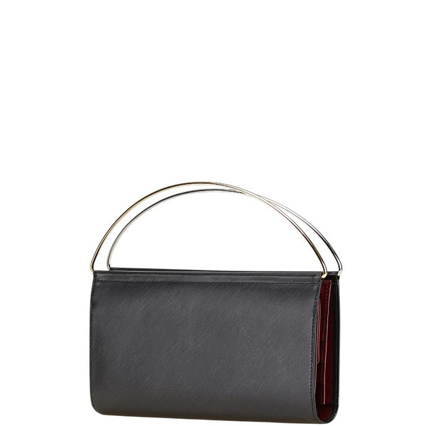 カルティエ トリニティ 二つ折り財布 ハンドバッグ ブラック レザー レディース CARTIER 【中古】