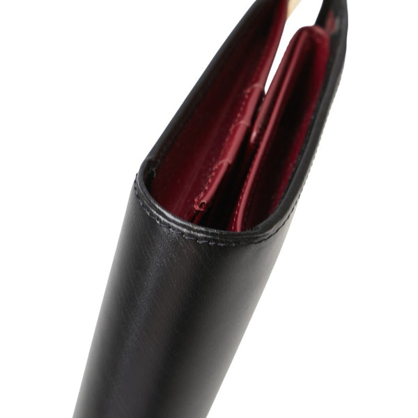 カルティエ トリニティ 二つ折り財布 ハンドバッグ ブラック レザー レディース CARTIER 【中古】