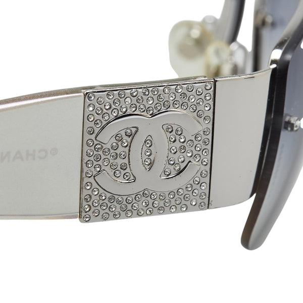 シャネル ココマーク ラインストーン サングラス グラデーションレンズ 4117-B シルバー プラスチック レディース CHANEL 【中古】
