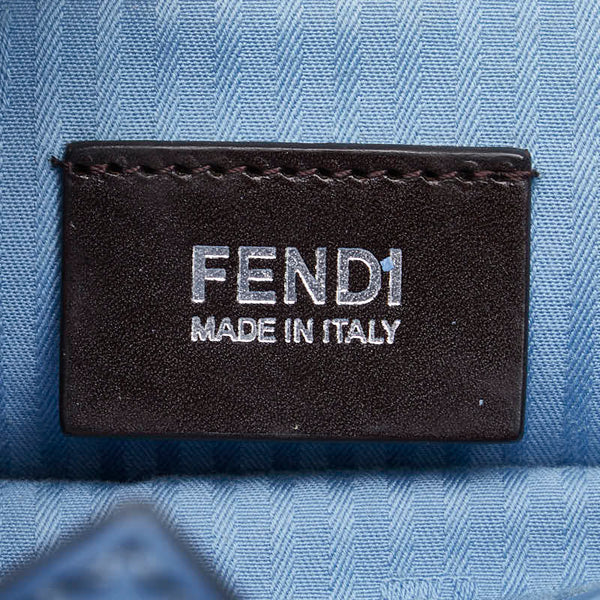 フェンディ プチ トゥージュール ハンドバッグ ショルダーバッグ 2WAY 8BH253 ライトブルー レザー レディース FENDI 【中古】