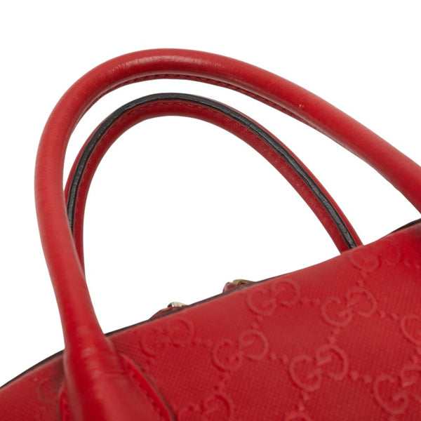 グッチ GGエンボス ハンドバッグ ショルダーバッグ 2WAY 354224 レッド レザー レディース GUCCI 【中古】