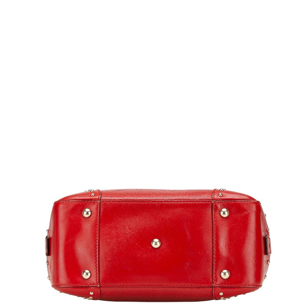 グッチ GGエンボス ハンドバッグ ショルダーバッグ 2WAY 354224 レッド レザー レディース GUCCI 【中古】