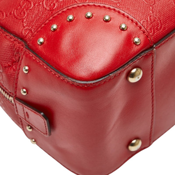 グッチ GGエンボス ハンドバッグ ショルダーバッグ 2WAY 354224 レッド レザー レディース GUCCI 【中古】