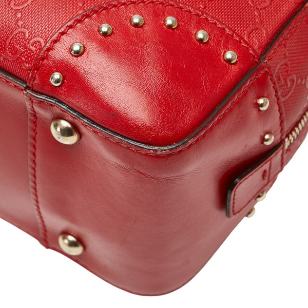 グッチ GGエンボス ハンドバッグ ショルダーバッグ 2WAY 354224 レッド レザー レディース GUCCI 【中古】