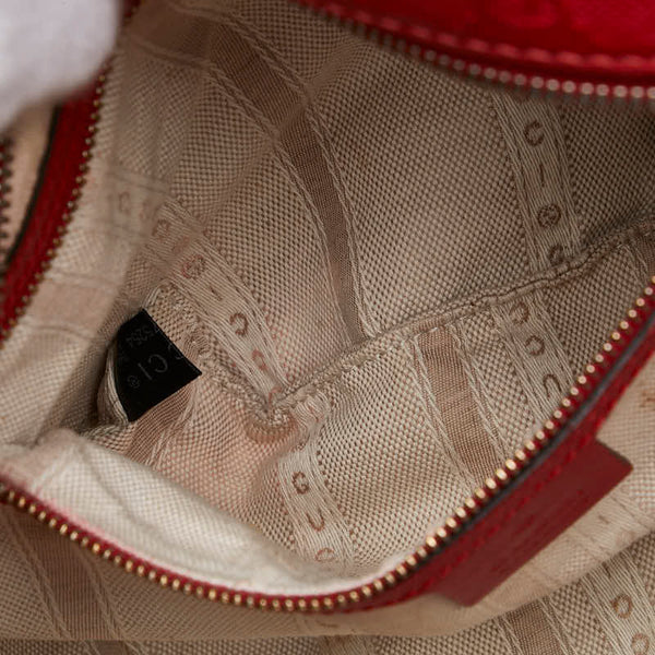 グッチ GGエンボス ハンドバッグ ショルダーバッグ 2WAY 354224 レッド レザー レディース GUCCI 【中古】