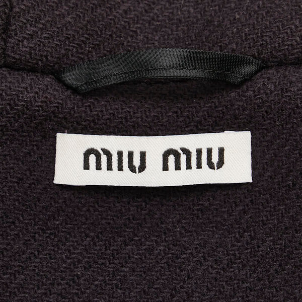 ミュウミュウ ダッフルコート サイズ：38 ブラウン ウール レディース MIUMIU 【中古】