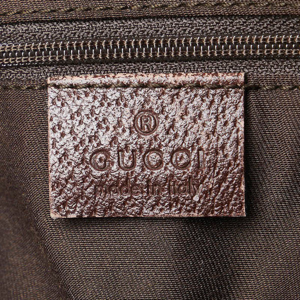 グッチ GGキャンバス トートバッグ ショルダーバッグ 141470 ベージュ ブラウン キャンバス レザー レディース GUCCI 【中古】