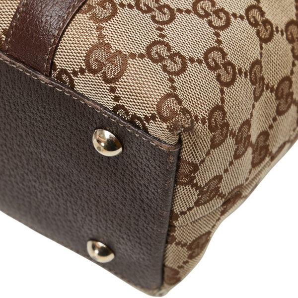 グッチ GGキャンバス トートバッグ ショルダーバッグ 141470 ベージュ ブラウン キャンバス レザー レディース GUCCI 【中古】