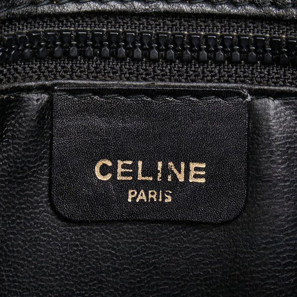 セリーヌ 斜め掛け ショルダーバッグ ブラック ブラウン レザー レディース CELINE 【中古】