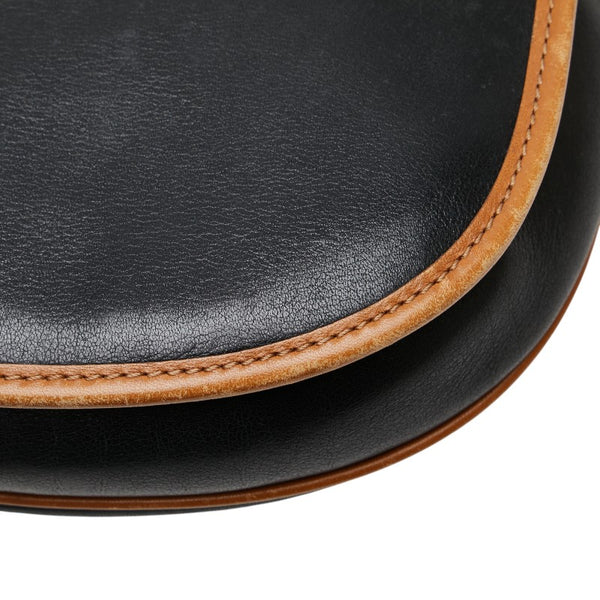 セリーヌ 斜め掛け ショルダーバッグ ブラック ブラウン レザー レディース CELINE 【中古】