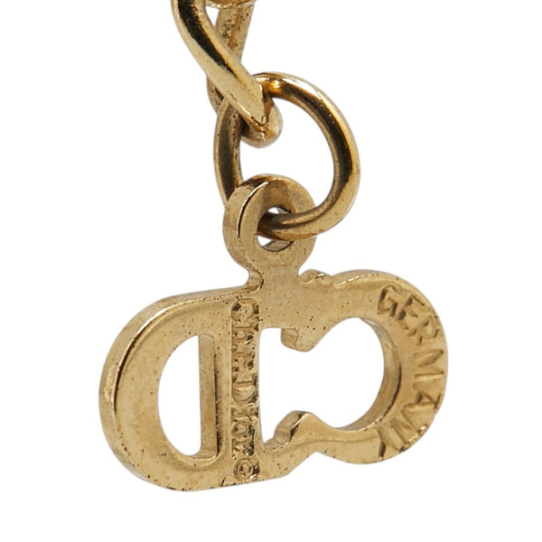 ディオール ハート モチーフ CDロゴ ネックレス ゴールド メッキ レディース Dior 【中古】