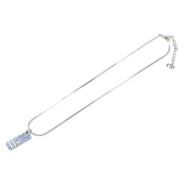 ディオール トロッター ネックレス シルバー ブルー メタル レディース Dior 【中古】