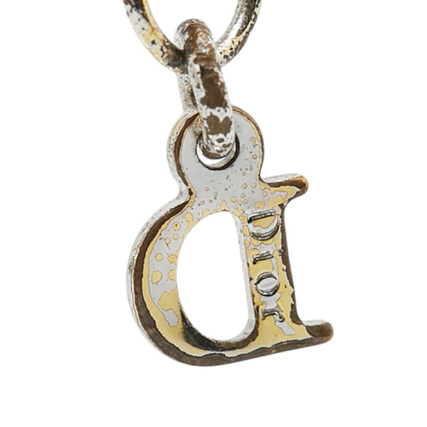 ディオール CDロゴ ネックレス シルバー ゴールド メタル レディース Dior 【中古】