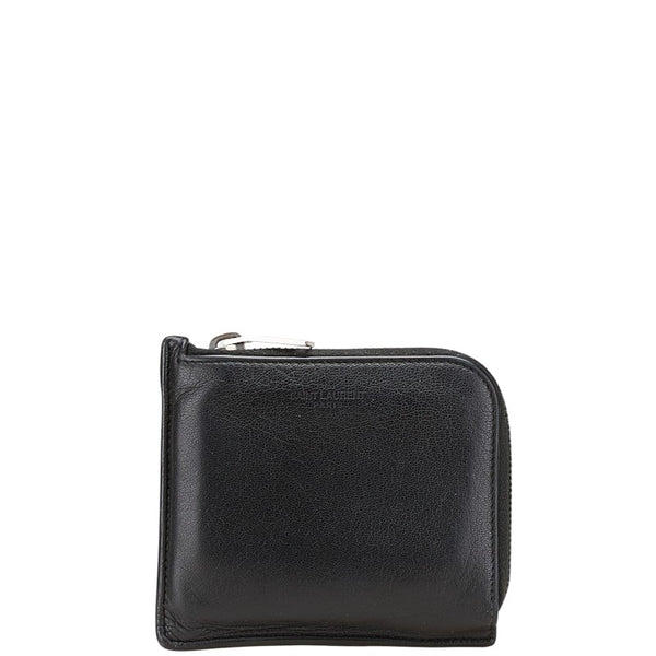 サンローラン L字ファスナー コインケース 396277 ブラック レザー レディース SAINT LAURENT 【中古】