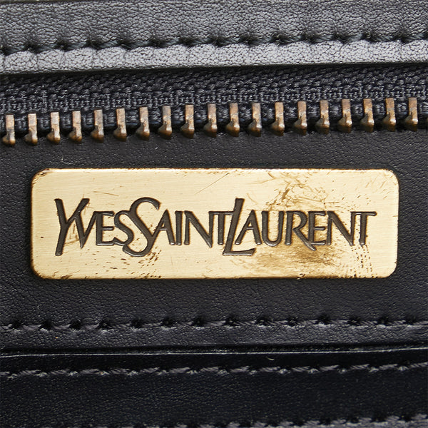 サンローラン YSLモノグラム クラッチバッグ ブラック レザー レディース SAINT LAURENT 【中古】