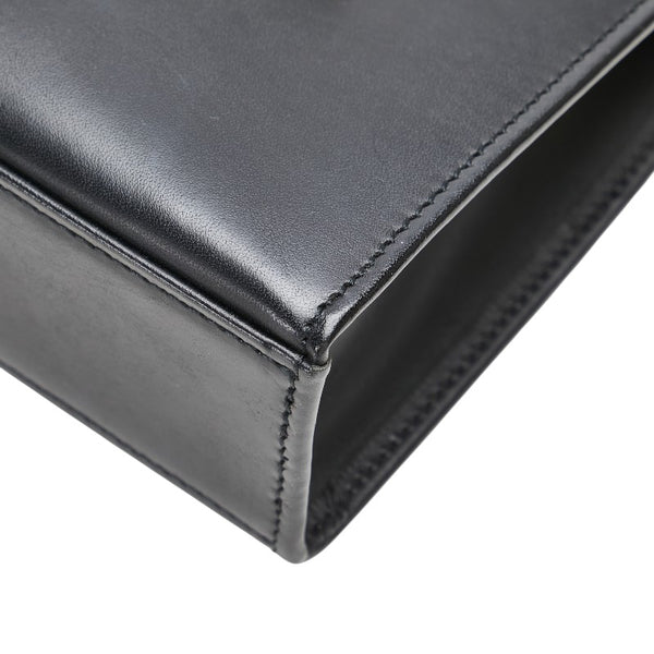 サンローラン YSLモノグラム クラッチバッグ ブラック レザー レディース SAINT LAURENT 【中古】