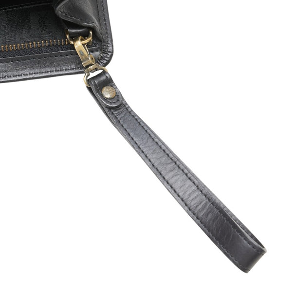 サンローラン YSLモノグラム クラッチバッグ ブラック レザー レディース SAINT LAURENT 【中古】