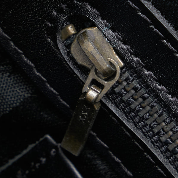 サンローラン YSLモノグラム クラッチバッグ ブラック レザー レディース SAINT LAURENT 【中古】