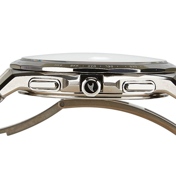 カシオ オシアナス マンタ 腕時計 OCW-S5000-1AJF ソーラー電波時計 ブラック文字盤 チタン サファイアクリスタル メンズ CASIO 【中古】