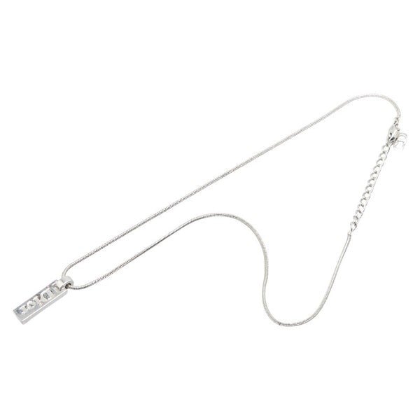 ディオール ロゴプレート ネックレス シルバー メタル レディース Dior 【中古】